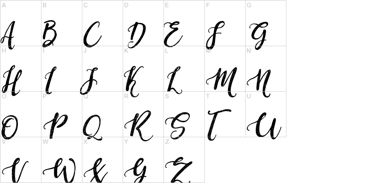 Dandeleon Vintage Demo font uppercase characters sample