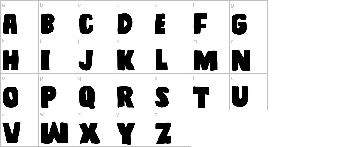Daddy in space DEMO font lowercase characters sample