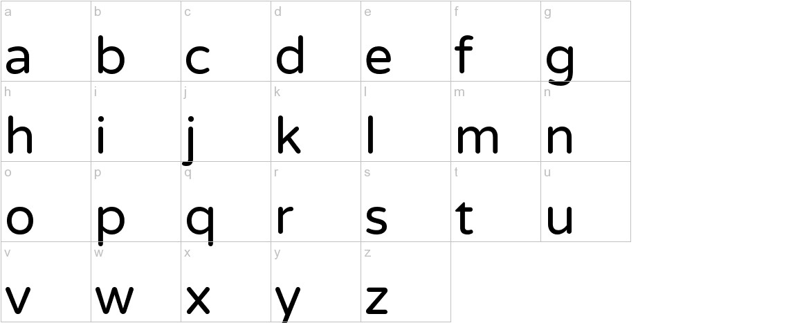 NTR font lowercase characters sample