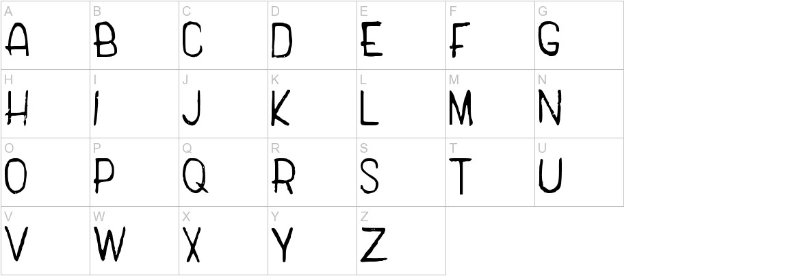 Darb font uppercase characters sample