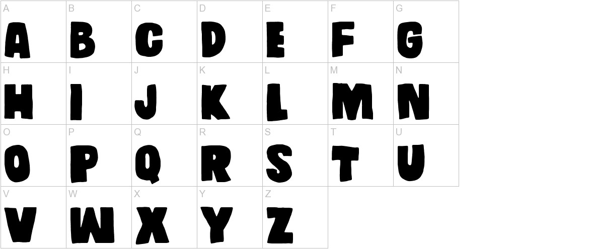 Daddy in space DEMO font uppercase characters sample