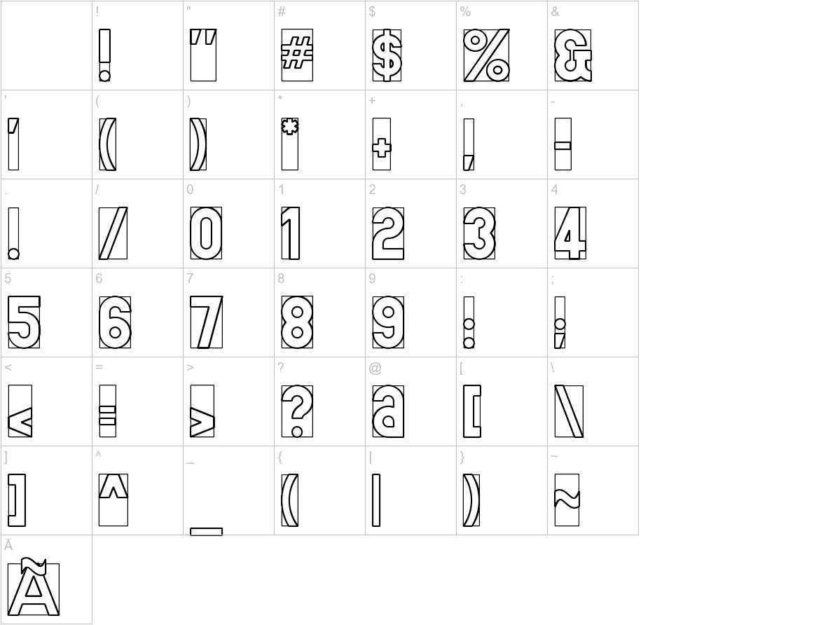 Cut Me Out font other characters sample