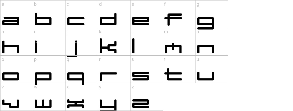 D3 PipismW font lowercase characters sample