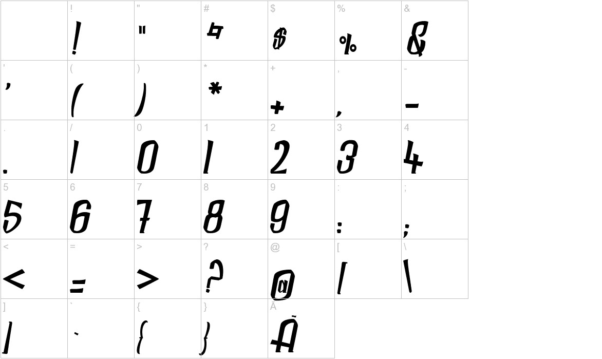 Daily Quantum font other characters sample