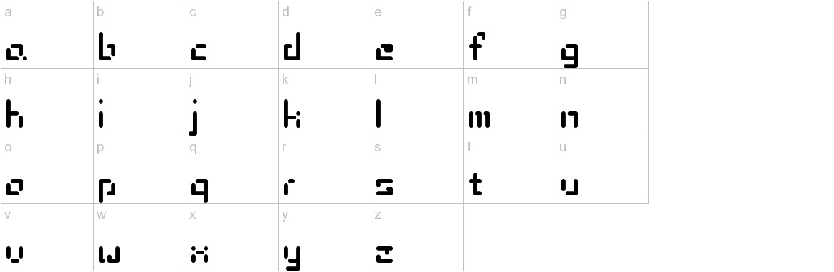 CyberSystem2 3 font lowercase characters sample