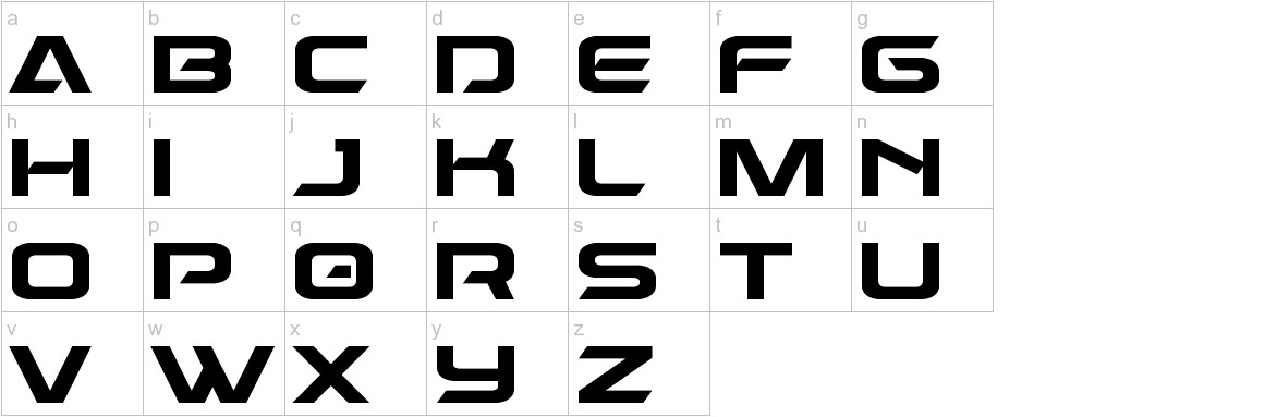 Dameron font lowercase characters sample