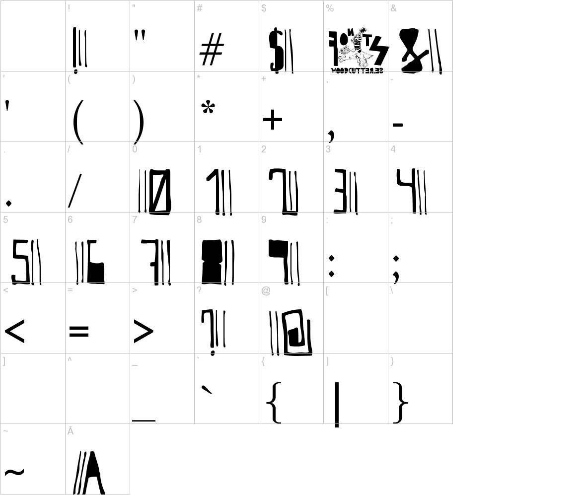 Cutre Glam font other characters sample