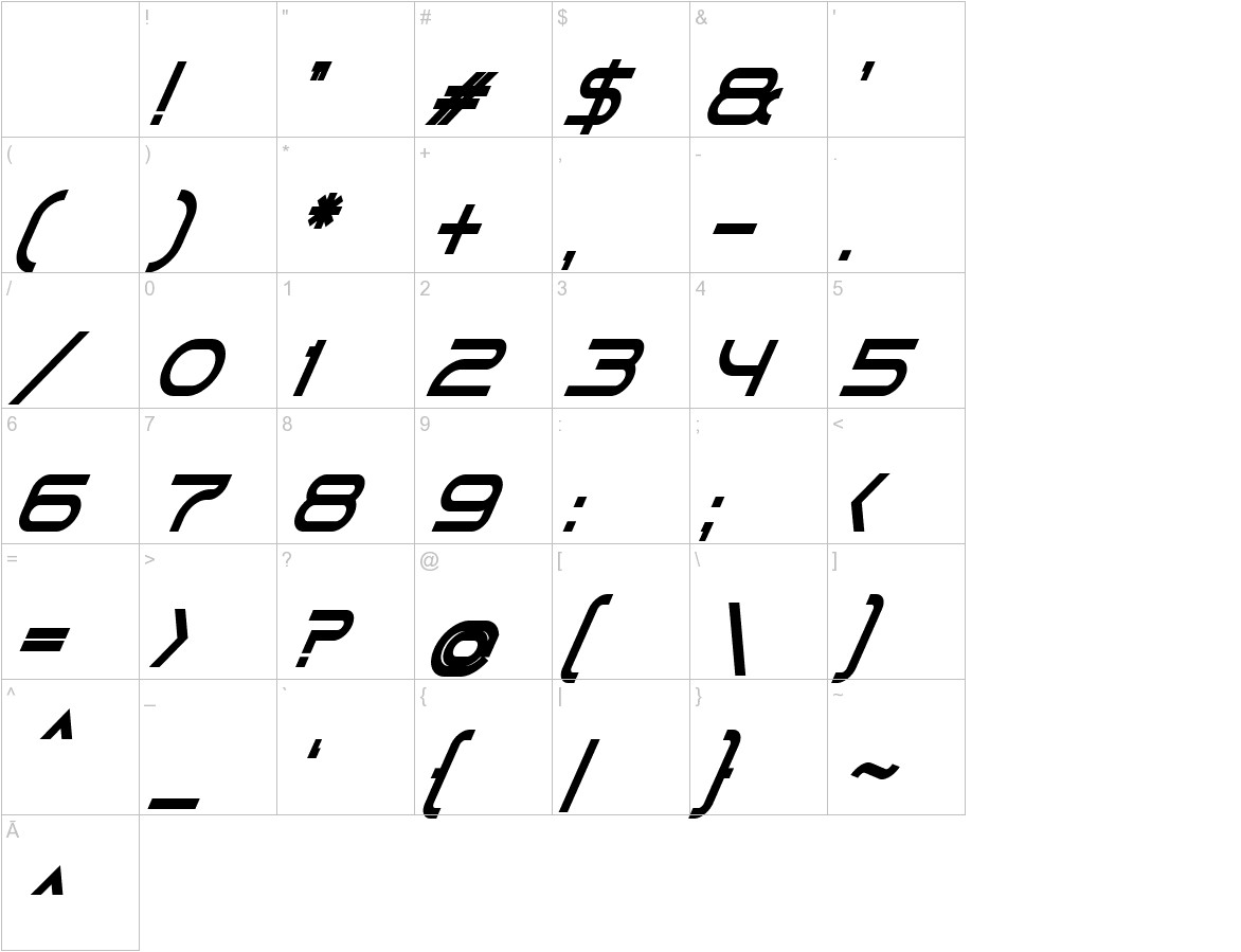 DANCING JUICE Bold Italic font other characters sample