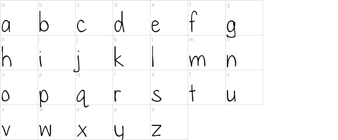 dandelion in the spring font lowercase characters sample