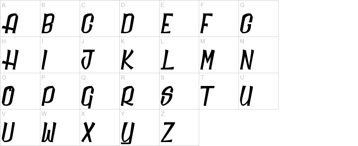 Daily Quantum font uppercase characters sample