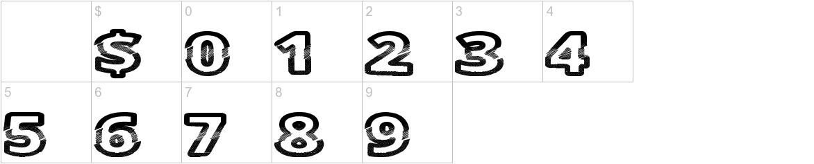 CutFive font other characters sample