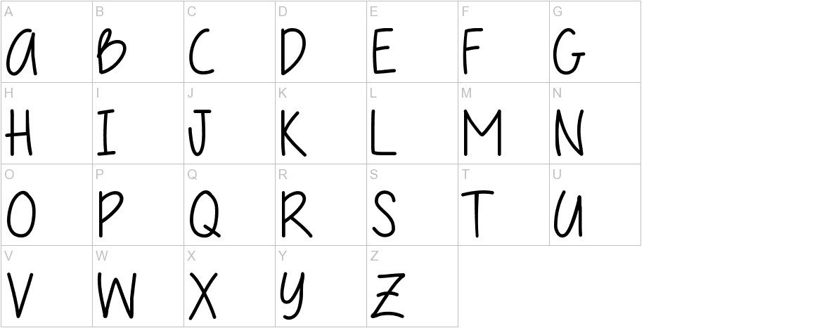 DaddysGirl font uppercase characters sample