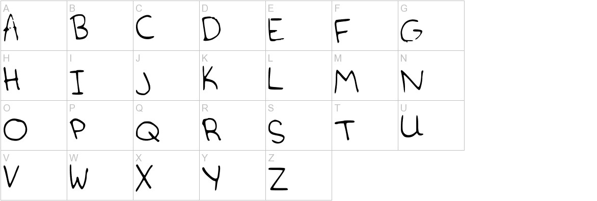 Daisies font uppercase characters sample