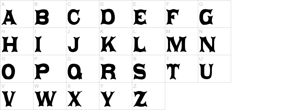Daisy font uppercase characters sample