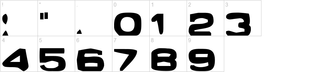 Daggmask Normal font other characters sample