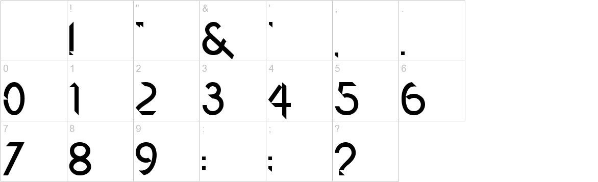 Cyberfunk font other characters sample
