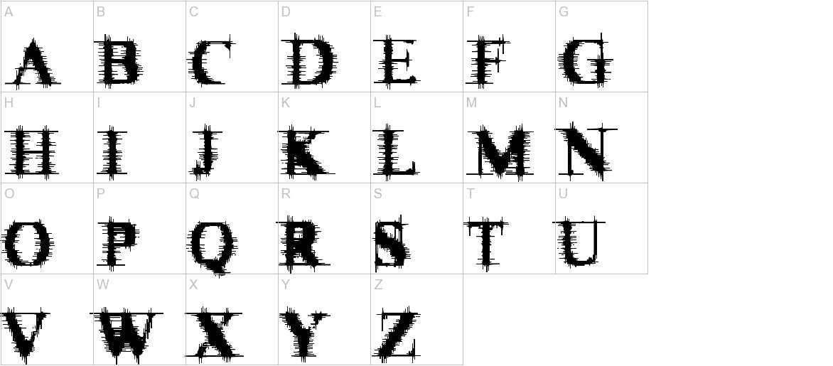 cymptums font uppercase characters sample