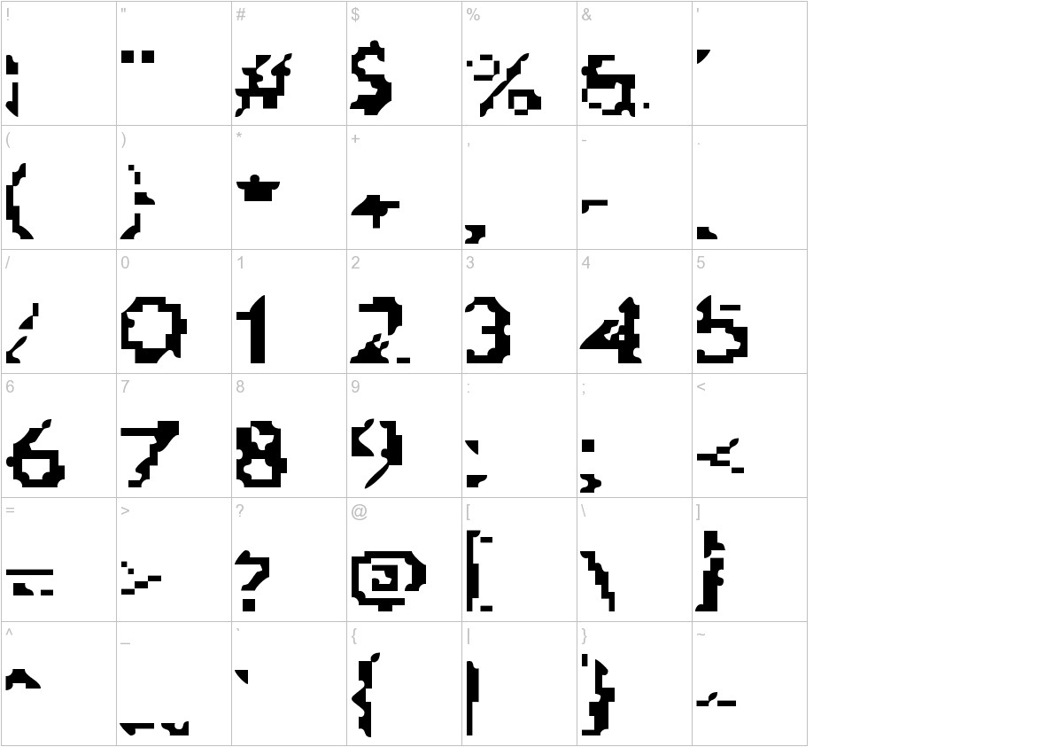 Damn the Man font other characters sample