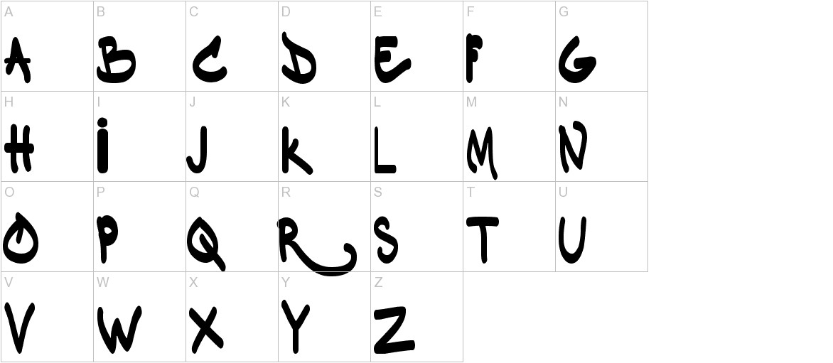 Dakinizazi font uppercase characters sample