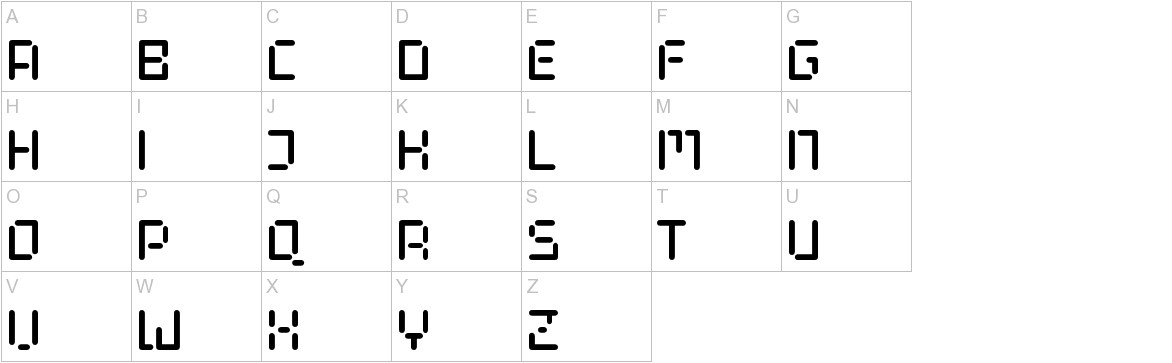 CyberSystem2 3 font uppercase characters sample
