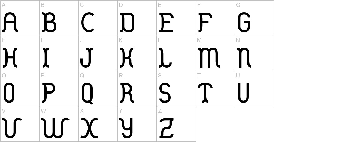 DANOISE Medium font uppercase characters sample