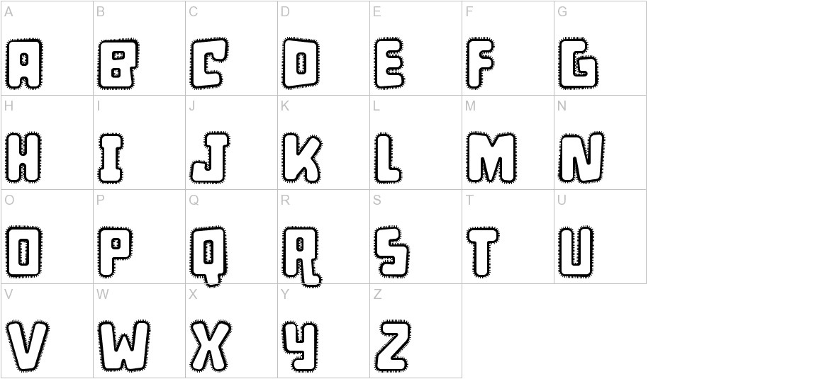 d puntillas a Lace font uppercase characters sample