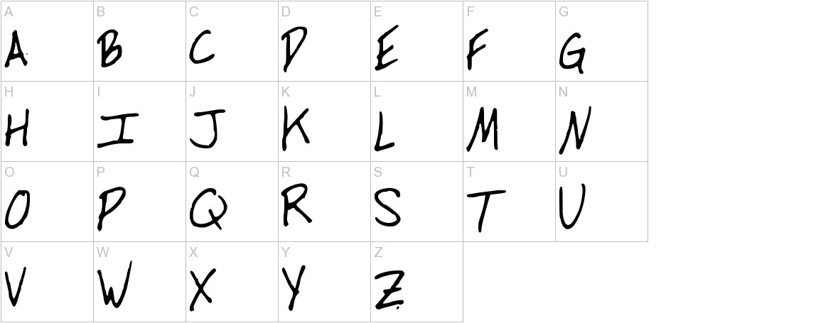 Dallas font uppercase characters sample