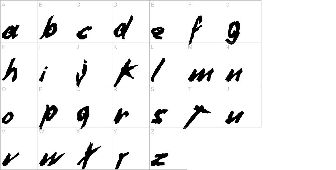 Dafter Harder Better Stronger font uppercase characters sample