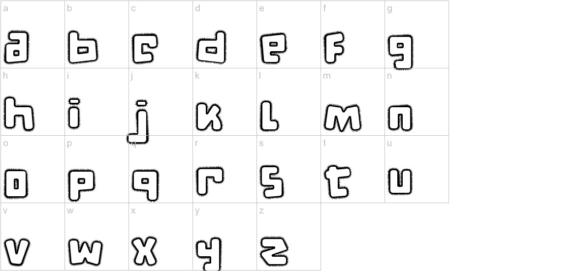 d puntillas a Lace font lowercase characters sample