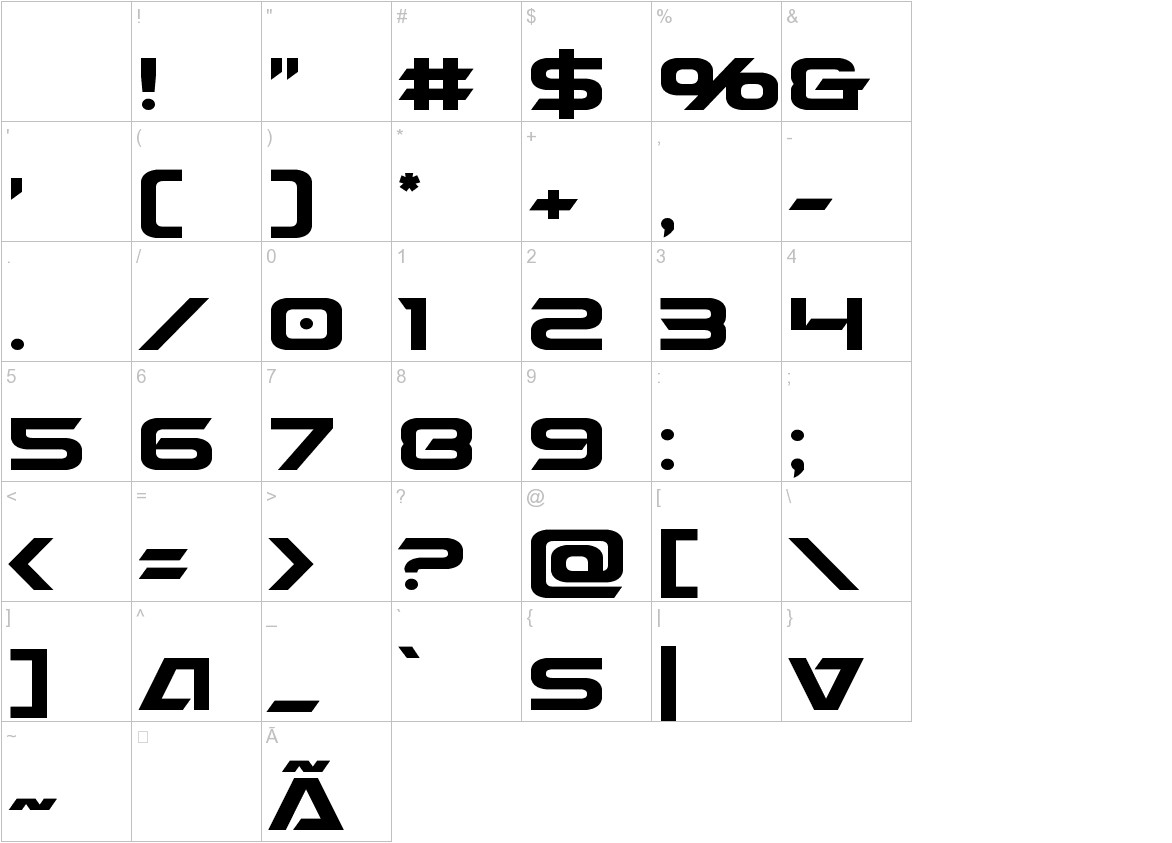 Dameron font other characters sample