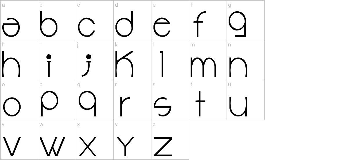 daqscircle font lowercase characters sample