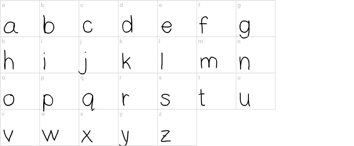 daddy2 font lowercase characters sample