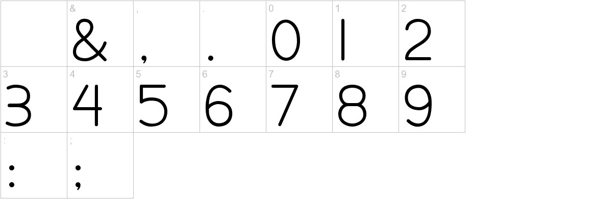 Damai Pelajar Normal font other characters sample