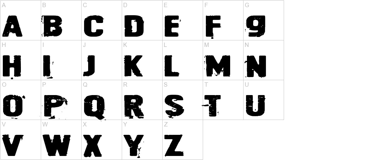 Cyberpnuk2 font uppercase characters sample