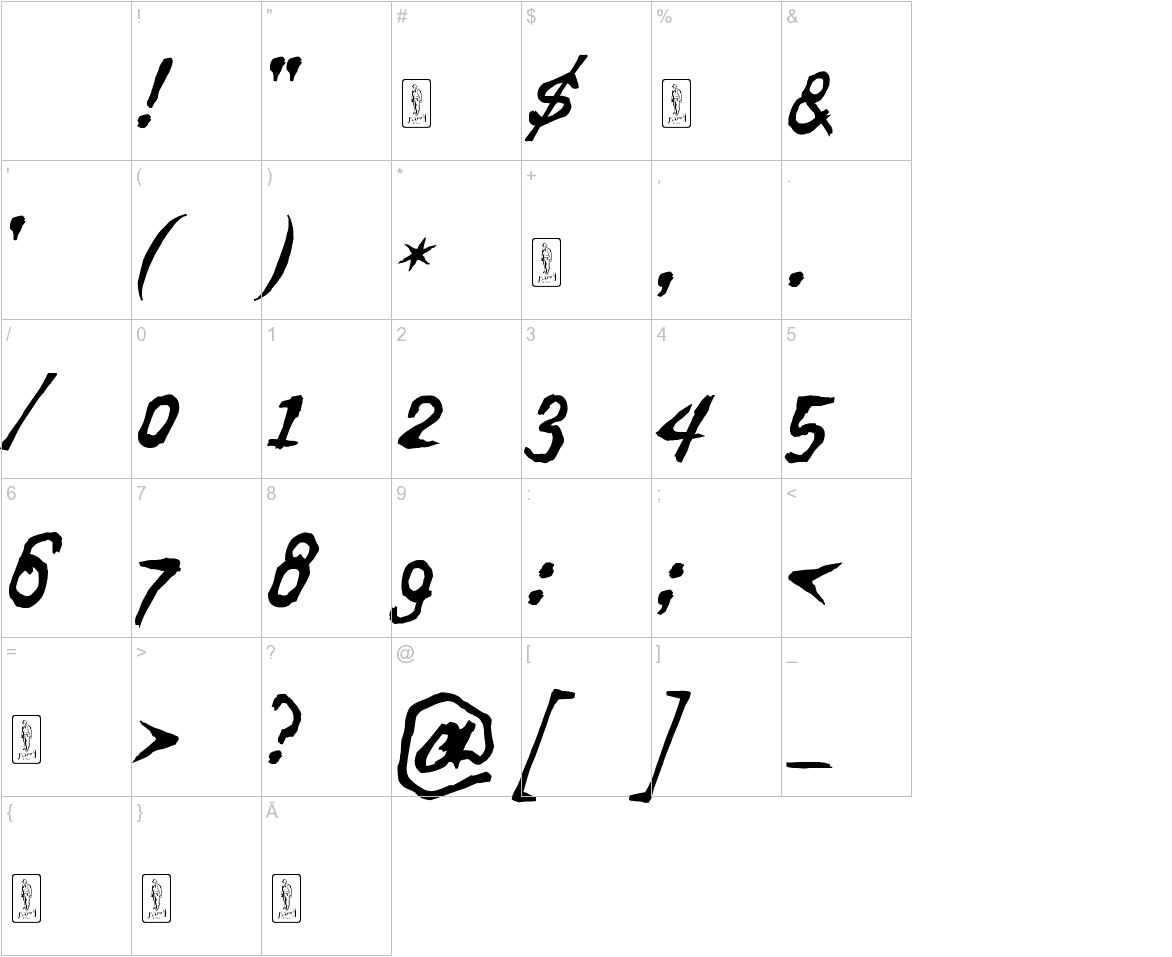 Daft Font font other characters sample