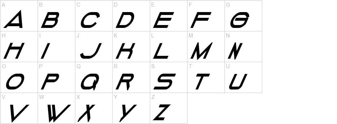 DANCING JUICE Bold Italic font uppercase characters sample