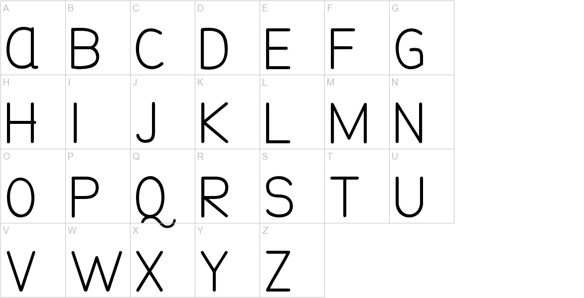 Damai Pelajar Normal font uppercase characters sample