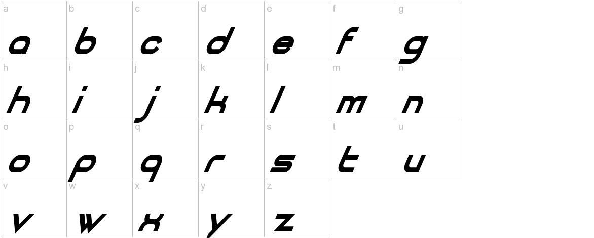 DANCING JUICE Bold Italic font lowercase characters sample