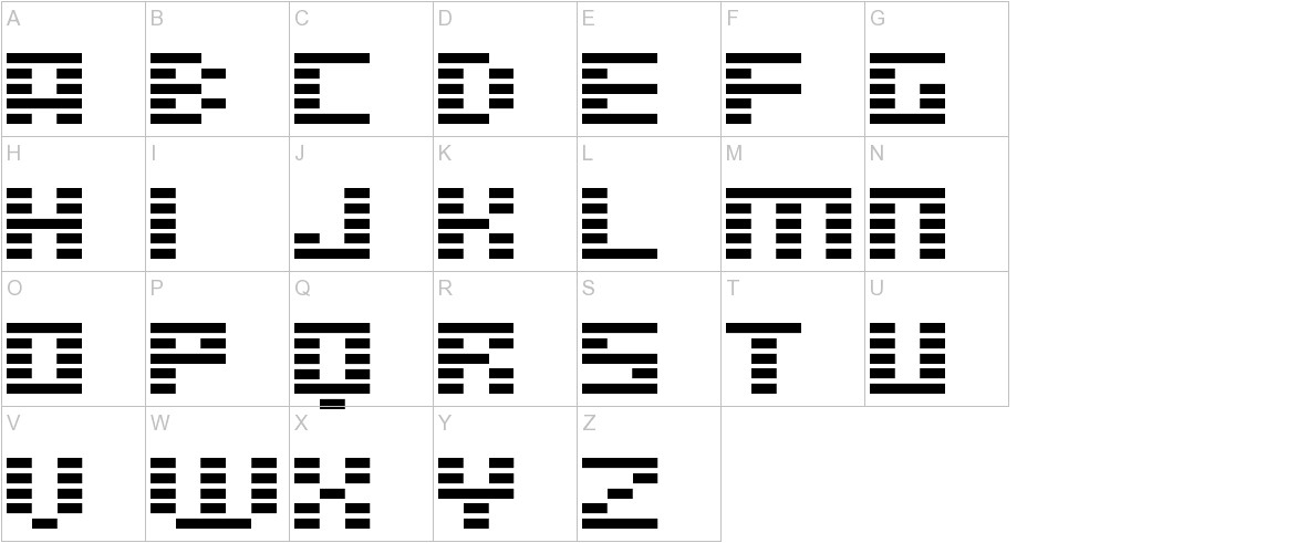 D3 Digitalism font uppercase characters sample