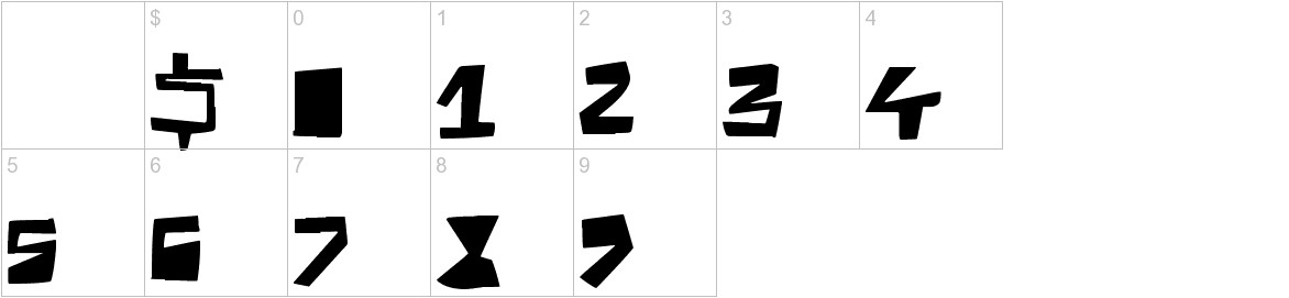 CutAway font other characters sample
