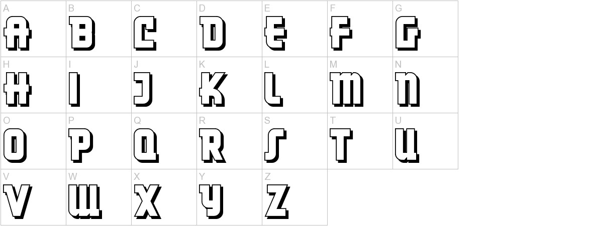 DancingDonuts font uppercase characters sample