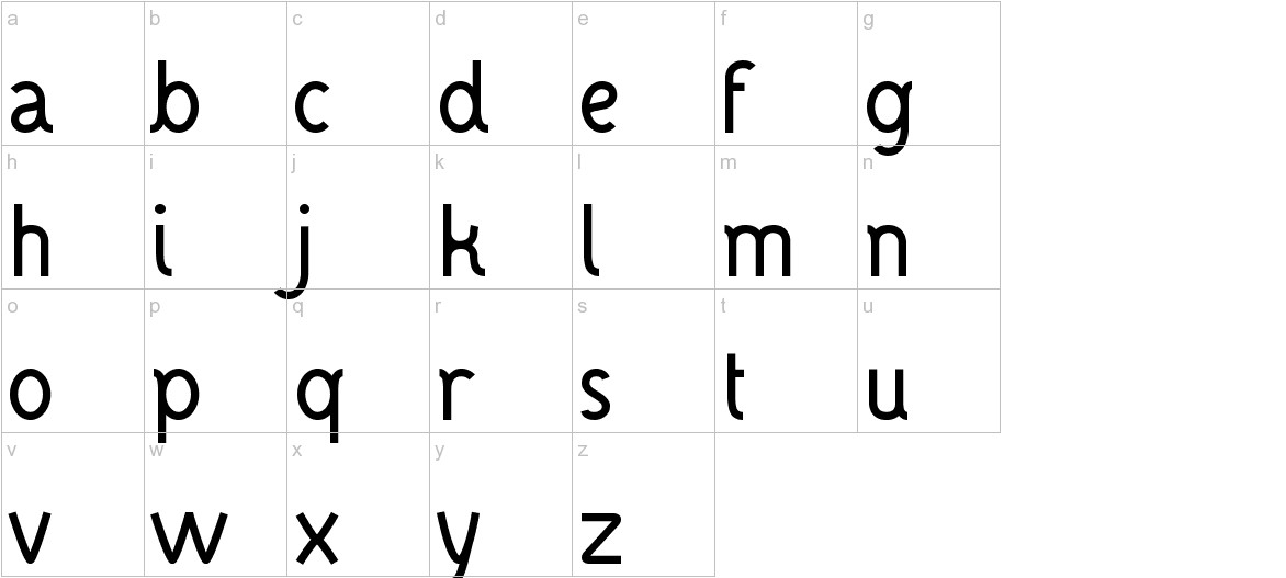 DANOISE Medium font lowercase characters sample