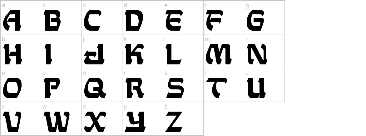 Dagupan Downtown font lowercase characters sample