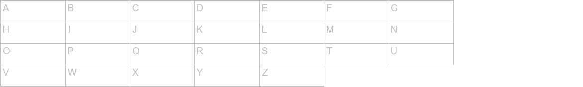 curvation font uppercase characters sample